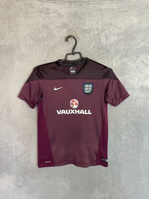 England Team Training Jersey Football Shirt Purple Nike Young Size L
