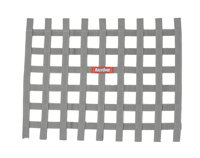 RaceQuip Ribbon Style Race Car Window Net - Platinum - 18'' x 24''