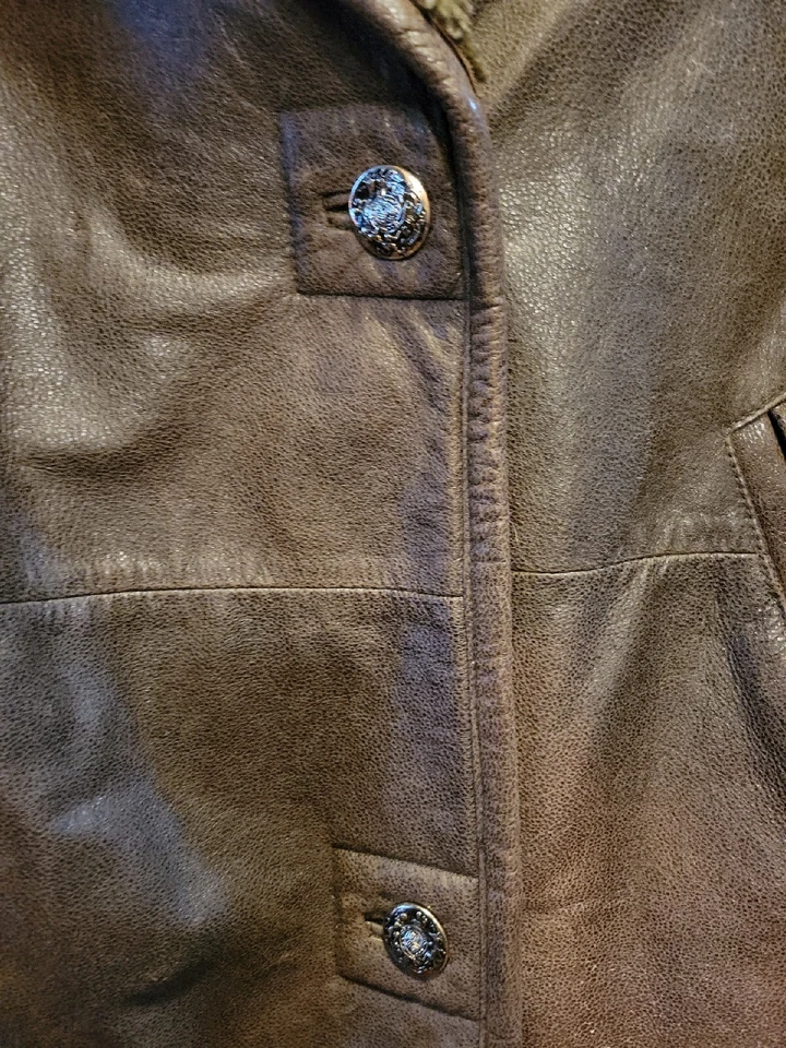 Metropolitan New York Mens Brown Bomber Jacket-coat Sherpa Lined XS - Image 2 of 4