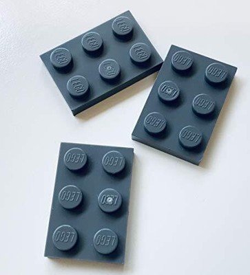 Lego plate [Dark Bluish Gray] 2x3 3Sheetset [3021] Ships from Japan