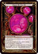 I KNOW ALL, I SEE ALL (OVERSIZE) Archenemy MTG Magic the Gathering Cards DJMagic