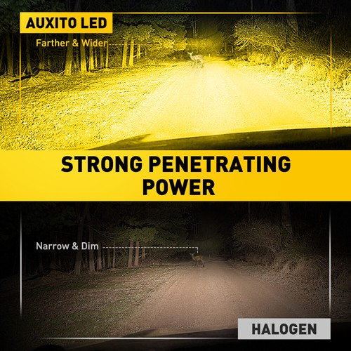 2x H3 LED Front 10000LM FOG Light Bulbs Yellow 3000K Driving DRL Mini Size Lamps - Picture 5 of 9