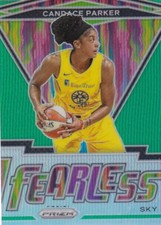 2021 Panini Prizm WNBA Fearless Insert Green Refractor #8 Candace Parker