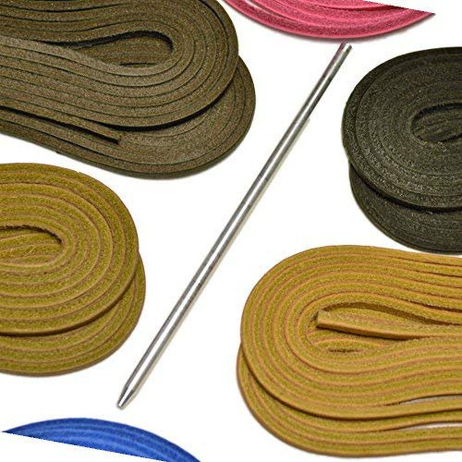 TOFL Baseball & Softball Glove Lace Kit, 2 Dark Brown Laces 1 Lacing