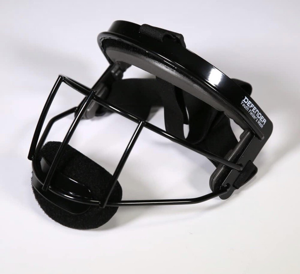 DS Defender Softball/Baseball Face Mask Guard Youth Fielders Mask Black