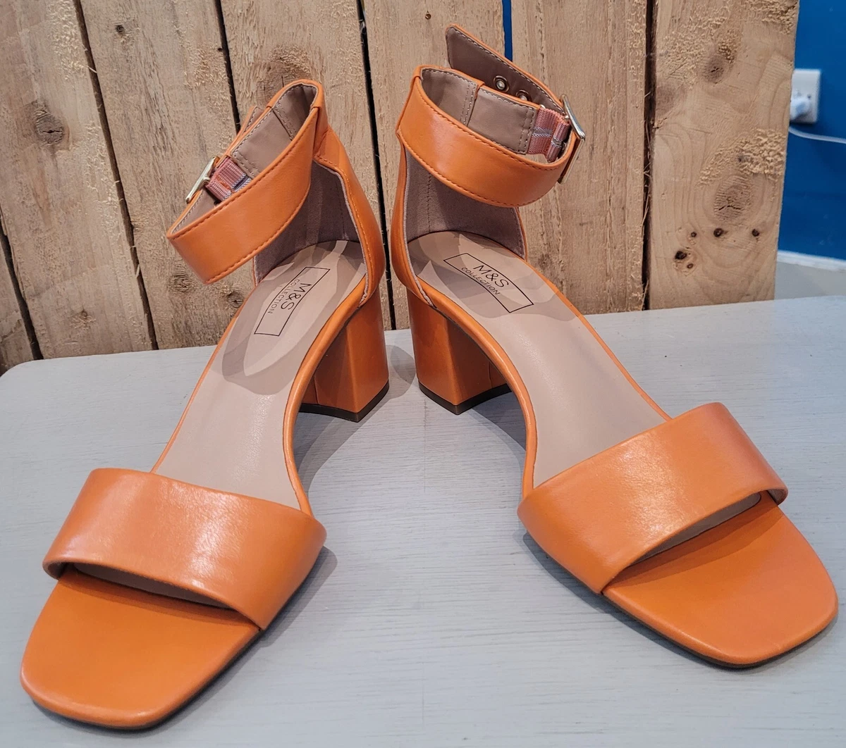 M&s orange store sandals