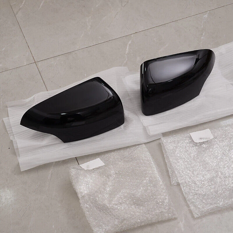 2x Gloss Black Side Rearview Mirror Cover Cap Clip-on For Ford Ranger 2015-2022 - Image 4 of 4