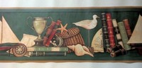 Boat Fishing Sailboat Seashore Wallpaper Border - Green, New, Free Shipping on sale Boat Fishing Sailboat Seashore Wallpaper Border - Green, New, Free Shipping on sale