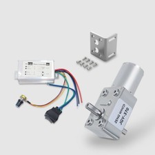 DC 12V 24V JGY370 Dual-Shaft Worm Gear Motor With Metal Gear And Speed Regulator