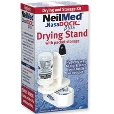 NeilMed NasaDOCK Plus Hygienic Drying Stand with Packet Storage Kit 100% Natural