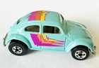 VTG 1989 HOT WHEELS SPEED FLEET V.W. BUG BLUE WITH TRI COLOR STREAKS #7671