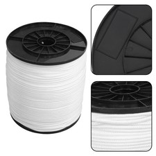 3/16 Inch Nylon Rope 1000 Foot Spool 100 Nylon Solid Braid Rope Dyeable White