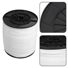 3/16 Inch Nylon Rope 1000 Foot Spool 100% Nylon Solid Braid Rope Dyeable White