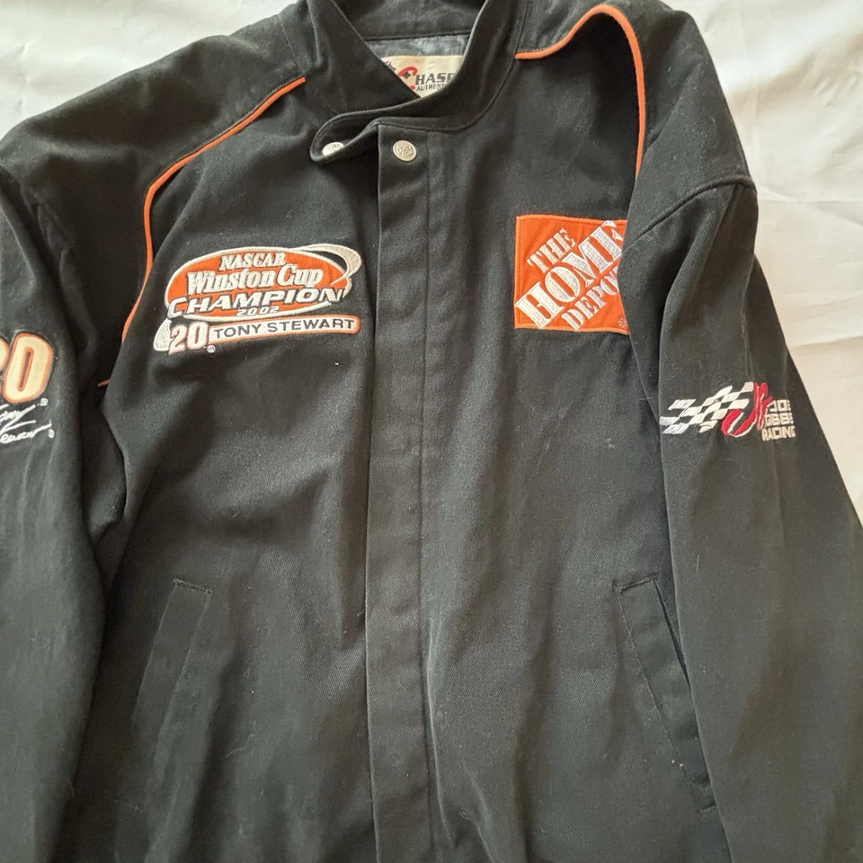 Chaqueta De Colección NASCAR Tony Stewart Talla L 2002 Winston Cup Champion Home Depot Foto 3 de 4