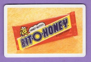 1 Single Swap Playing Card BIT-O-HONEY CANDY CHEWS SWEET FOOD BEE LOGO VINTAGE