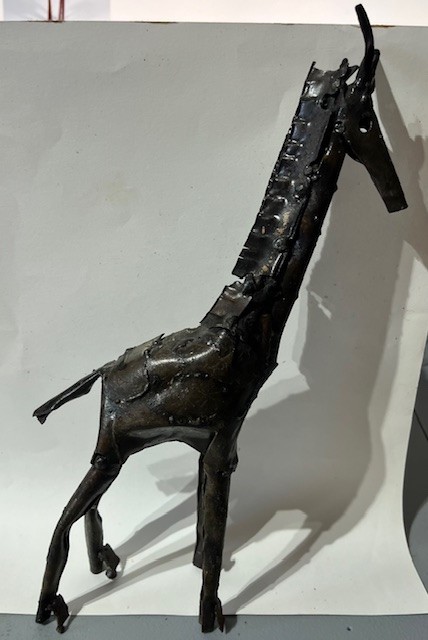 Handmade very unique metal giraffe