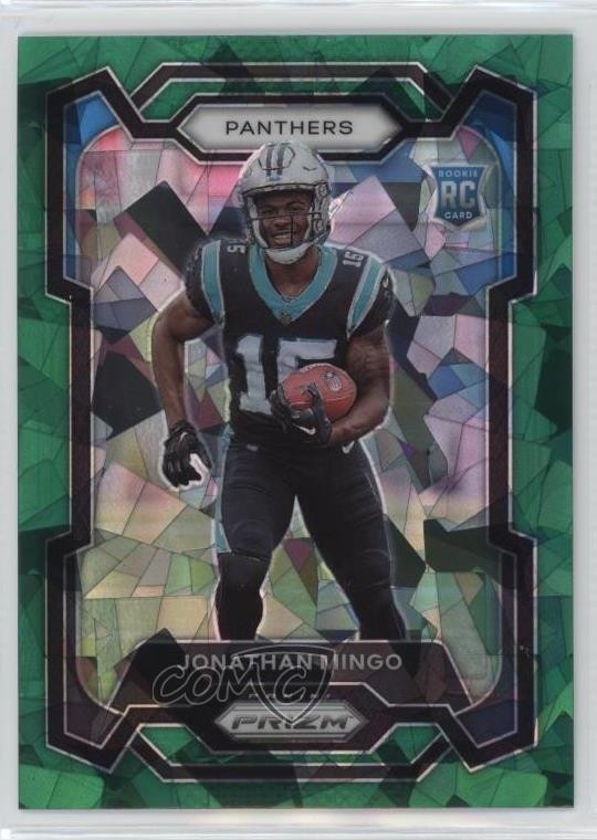 2023 Panini Prizm Rookies Green Ice Prizm Jonathan Mingo #312 Rookie RC 15n3