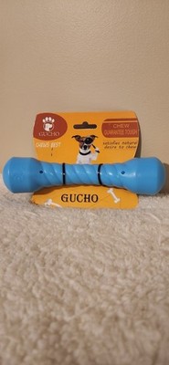GUCHO Durable Barbell Dog Chew for Aggressive Chewers 8-inch Chew