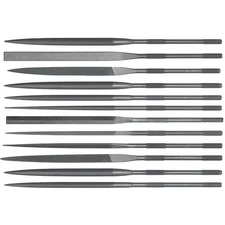 Grobet Needle File Set, 10 cm, Cut 2, Set of 12, Item No. 31.673