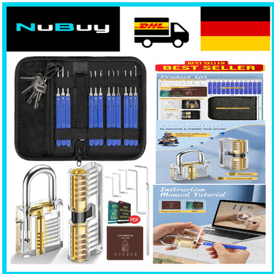Lockpicking Set IPSXP 25 Stück Dietrich Set mit 2 Transparent Training