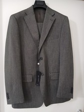 Men's Marchesani Grey Slim Fit Dress Suit Size 50 Drop 7 Wool 2 Piece