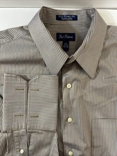 Paul Fredrick Finest Long Staple Cotton 17.5-38 Button Up Blue Pin Stripe