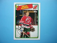 1988/89 TOPPS NHL HOCKEY CARD #94 SEAN BURKE ROOKIE RC EX/NM NM AUTO AUTOGRAPH