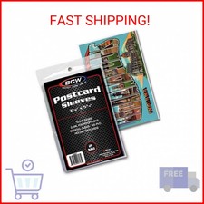 BCW Postcard Sleeves 3.5x5 Archival Sleeves for Postcard Storage Clear Polyp