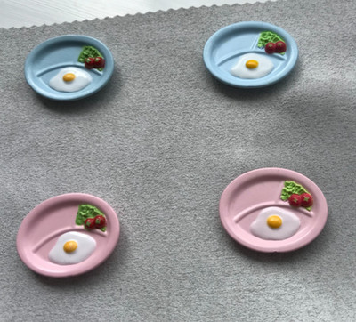 Sylvanian Families Frühstücksset 2956/5024 Ersatz Spiegelei rosa blau Teller x1