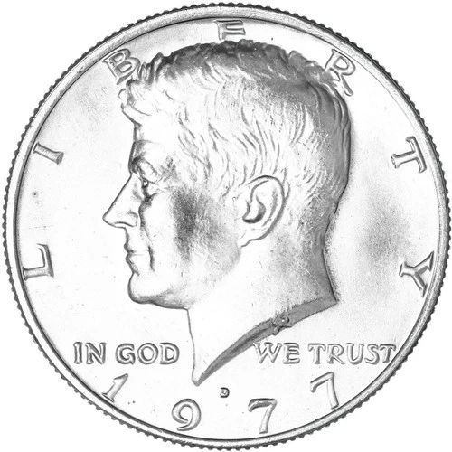 1977 D Kennedy Half Dollar Uncirculated from Mint Set
