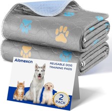 Washable Dog Pee Pads, 2 Pack, 18X24 Inches, Reusable and Waterproof