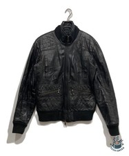 Giacca di pelle DANIELE ALESSANDRINI Taglia:54 Nero Uomo