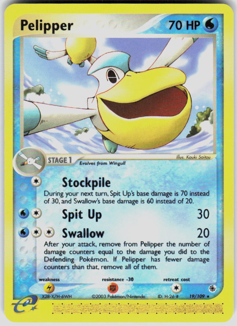 Pelipper 19/109 EX Ruby and Sapphire Pokemon