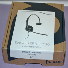 Plantronics EncorePro HW510 Monaural Noise-Canceling Wired Headset -- New in Box