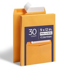 Columbian 9 x 12 Catalog Envelopes, 30 Pack, Document Envelopes Large, White