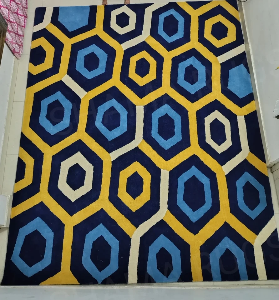 Hand Tuft Hand Tufted Large Area Rug 100% New Zealand Woolen Multicolor Rug - Image 2 of 3