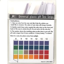 Universal pH Strips 0-14 100 Diagnostic-Grade Strips for All Tests