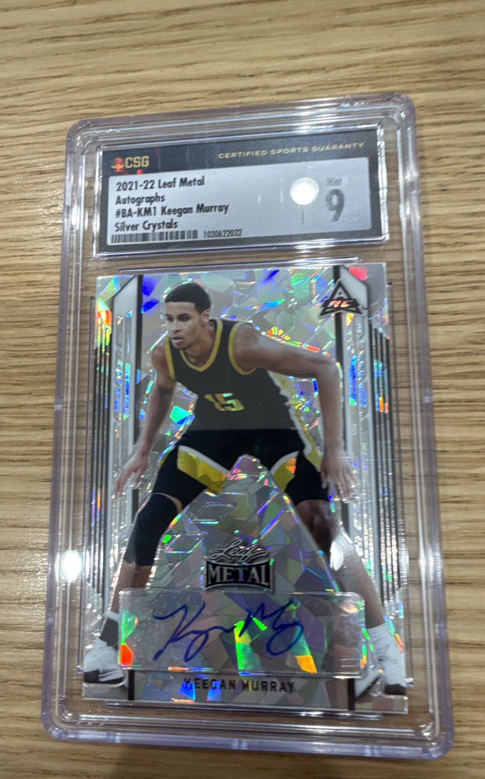 2021-22 Leaf Metal - Keegan Murray #BA-KM1 Silver Crystals (AU, RC)