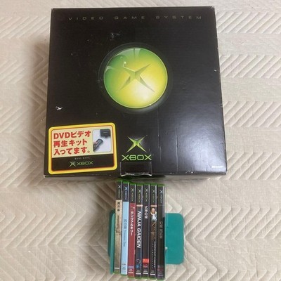 Microsoft Xbox Console Black NTSC-J Boxed 7 Games Ninja Gaiden Shinobi Shinsei
