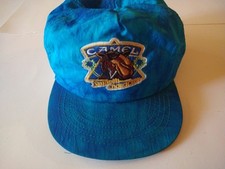 Vintage Camel Cigarettes Smooth Character Smoking Joe Snapback Hat Blue See Disc