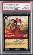 2022 DISNEY LORCANA PROMO 1 MICKEY MOUSE - BRAVE LITTLE TAILOR PSA 9 AUTO 8