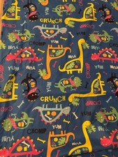 snuggle flannel fabric- By The Yard - Dinosaurs