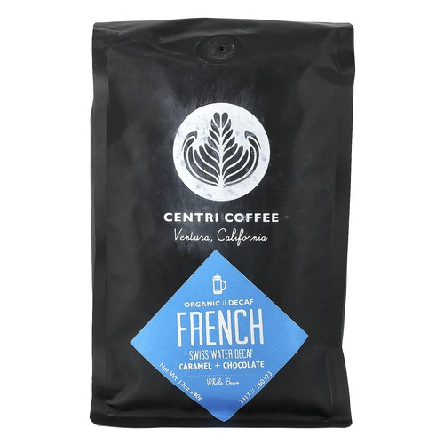 Organic French, Whole Bean, Decaf, Caramel + Chocolate, 12 oz (340 g)