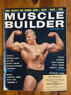 MUSCLE BUILDER bodybuilding fitness magazine DAVE DRAPER 12-63