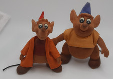 Disney Cinderella JAQ GUS GUS Flocked 4" Mice Vintage 1982
