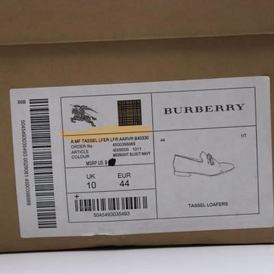 BURBERRY PRORSUM NAVY BLUE SUEDE TASSEL LOAFERS SLIPPERS 44 / 11 US $1000 Burberry | Shoes | Nwt Burberry Bear Rare Keychain Charm  main image 4