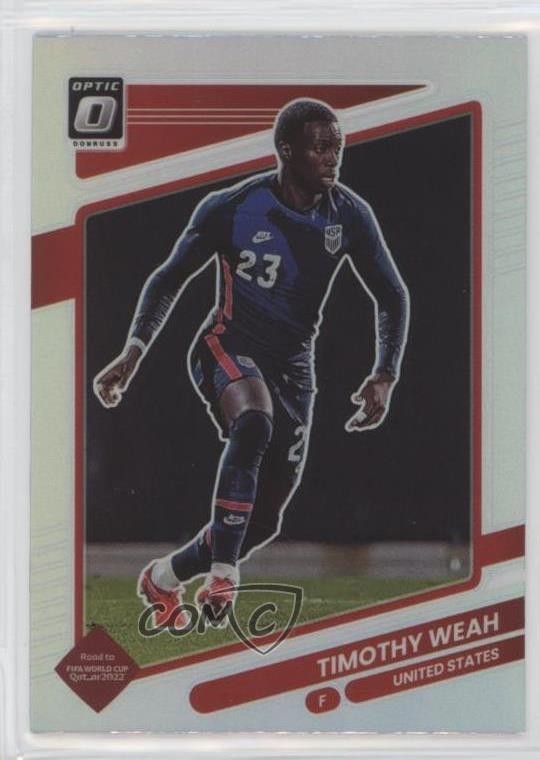 2021-22 Panini Donruss Road to Qatar Optic Holo Prizm Timothy Weah #163 0lu2