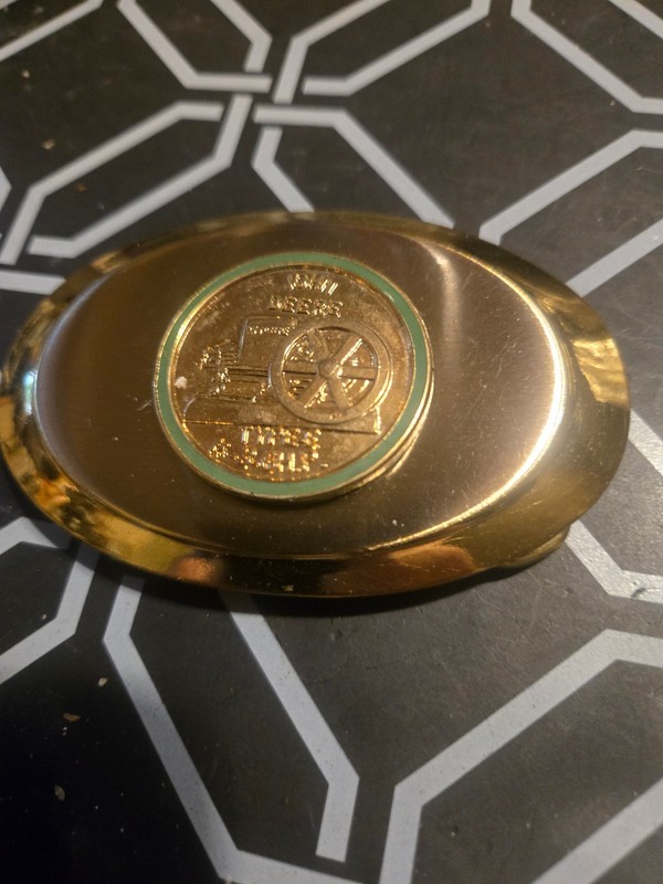 john deere type e   engine embossed  Belt Buckle
