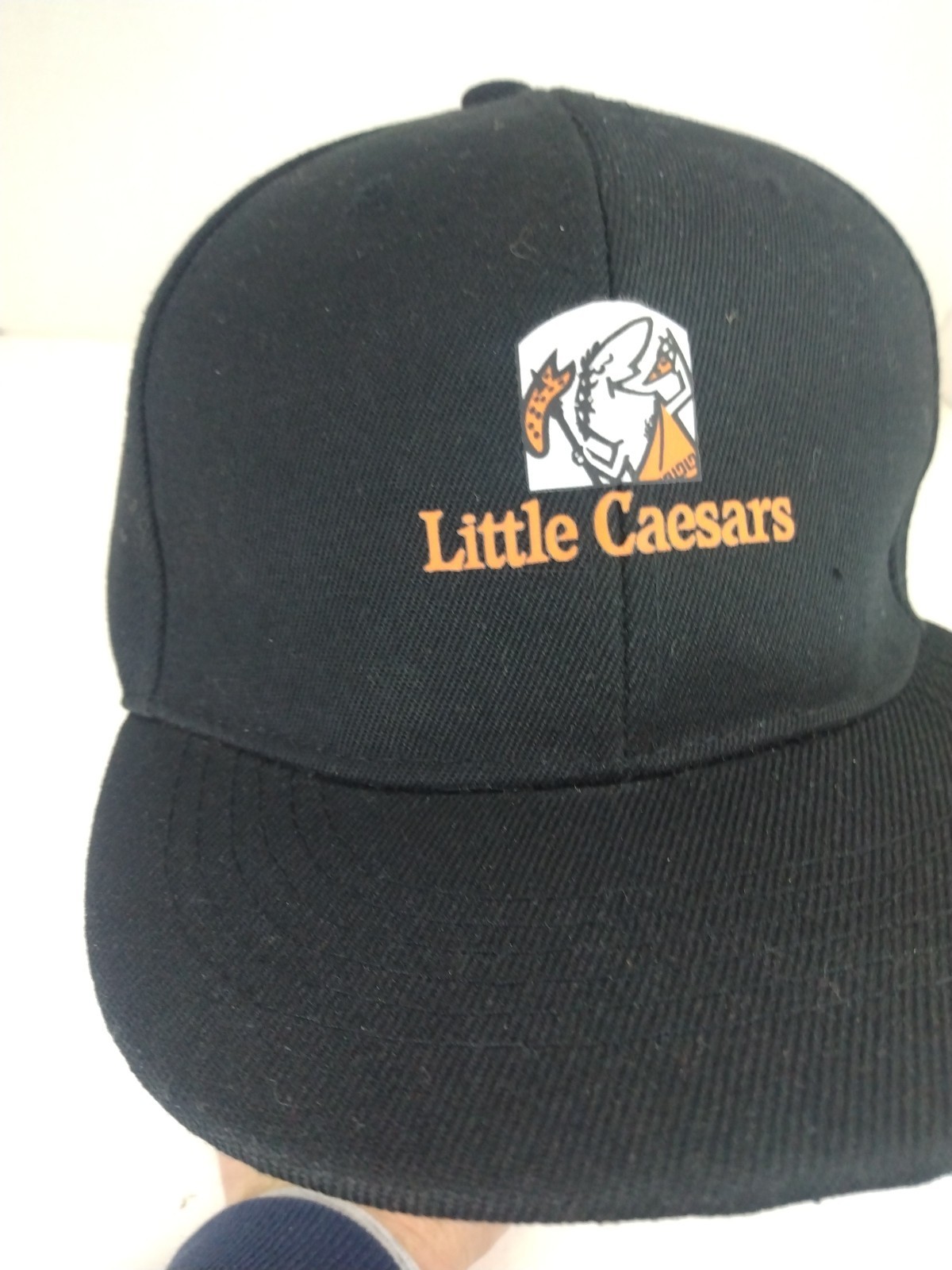 Little Caesars Pizza Black Adjustable Strap Back Employee Uniform Hat Cap image 3