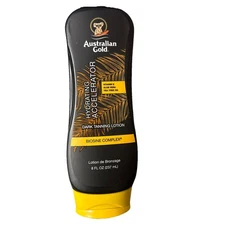 Australian Gold Hydrating Accelerator Dark Tanning Lotion Biosine Complex 8 oz